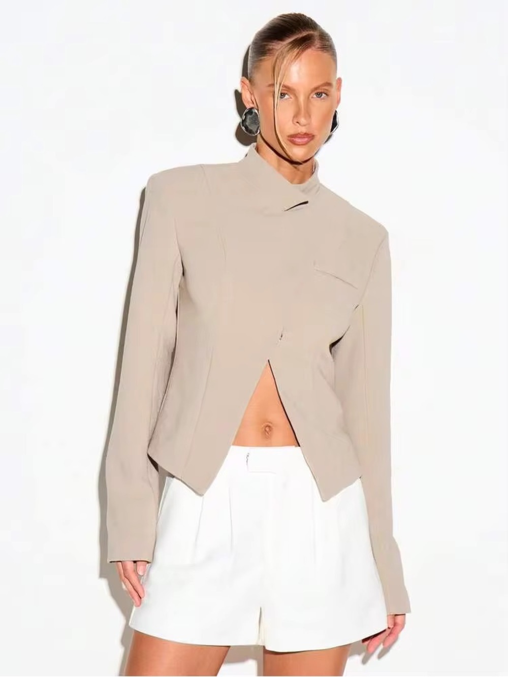 Structured Taupe Women’s Jacket